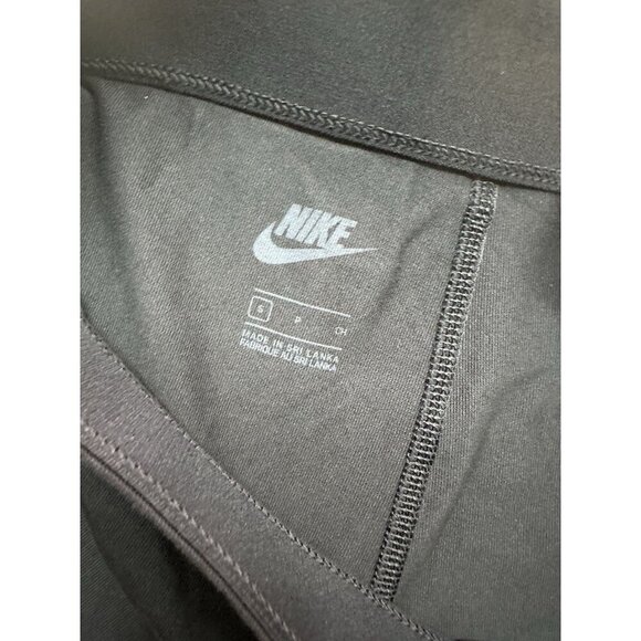 Nike Sportswear Womens Swoosh Logo Leggings Tight Mid Rise Black Small Compress - Picture 4 of 6